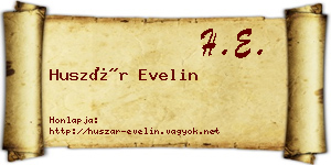 Huszár Evelin névjegykártya